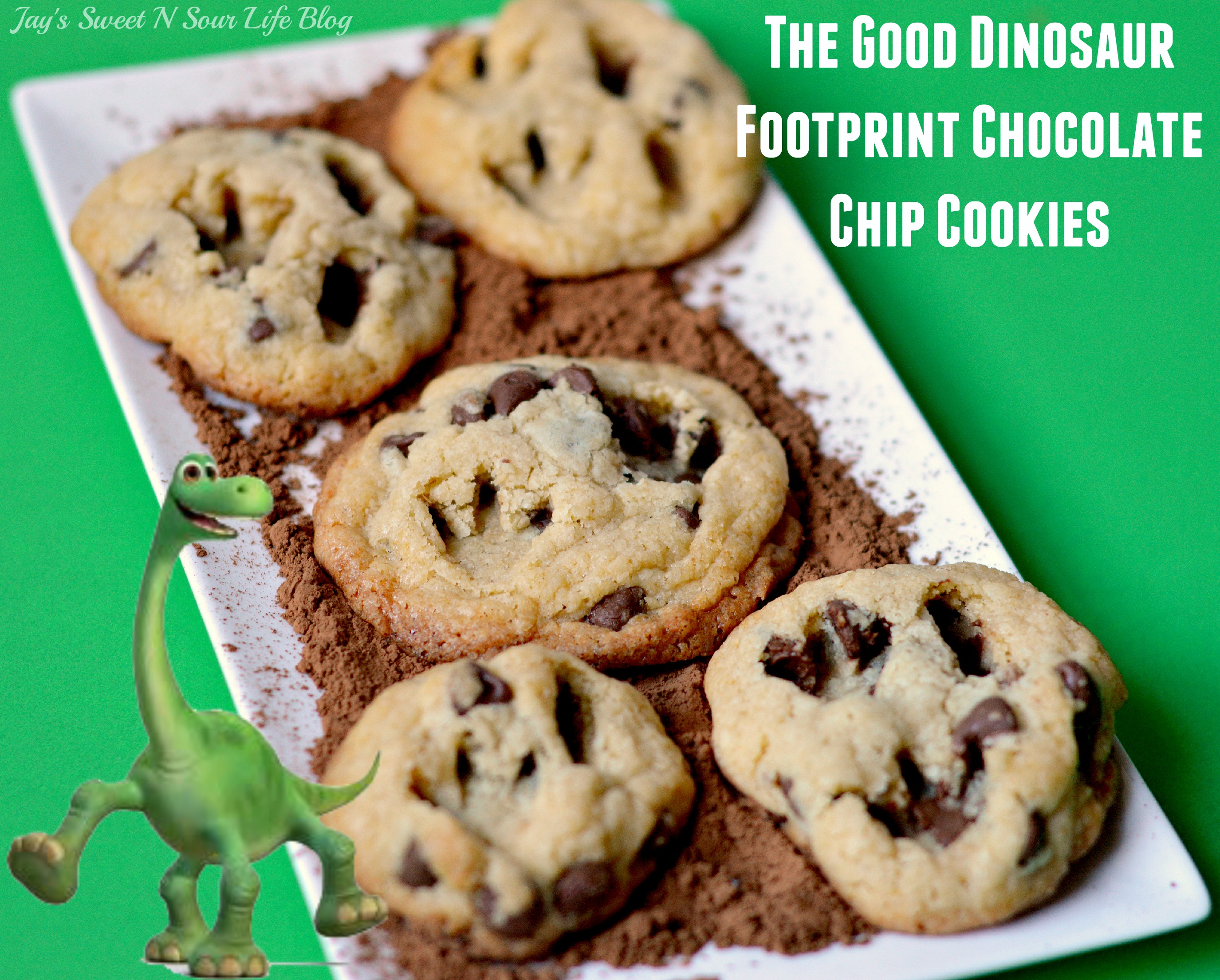 The Good Dinosaur Footprint Chocolate Chip Cookies